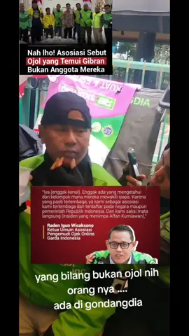 kasian bgt abangnnya dituduh bukan ojol, yaaa ampun lucu media sekarang . #driveronline #gibranrakabuming #prabowosubianto #foryou #foryoupage 
