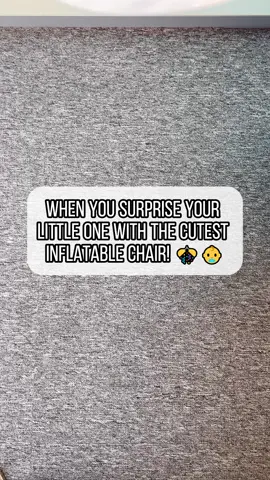 When you surprise your little one with the cutest inflatable chair #inflatable #babyseat #travelwithbaby #instantsetup #momapproved 