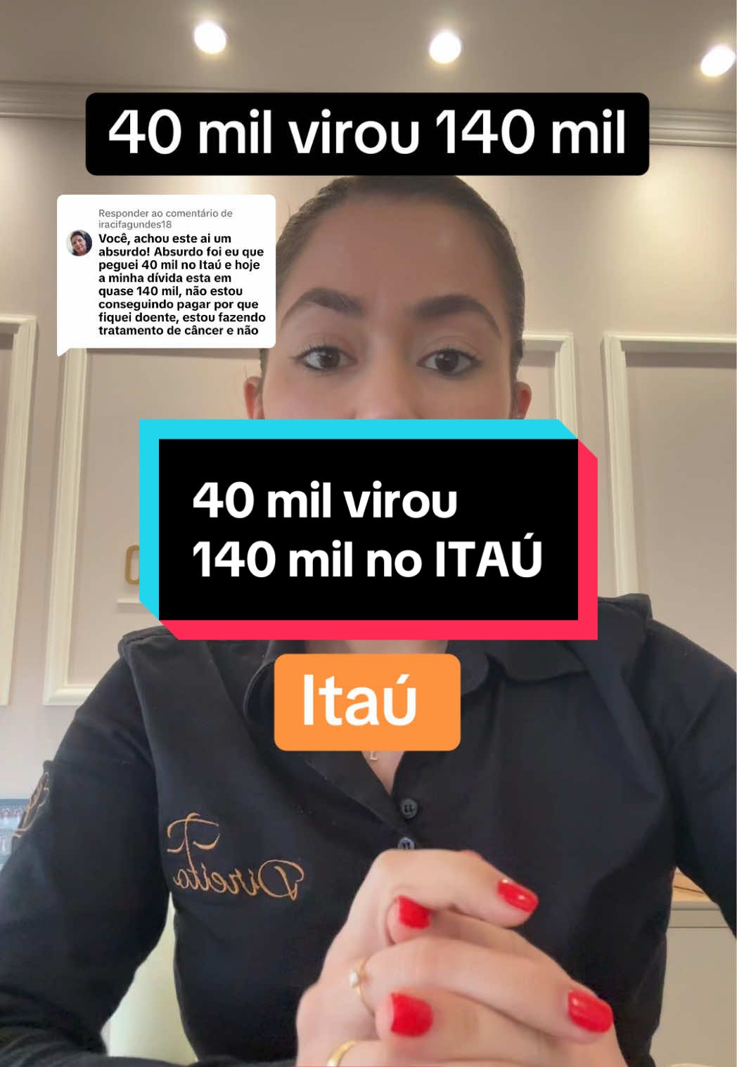 Respondendo a @iracifagundes18 Empréstimo de 40 mil no Itaú virou quase 140 mil, nesse vídeo eu te mostro que sim, um imprevisto ele pode acabar com a tua vida financeira, mas é possível reverter isso usando as estratégias certas, existem métodos para sair desse sufoco. #direitobancario #emprestimo #jurosabusivos #dividasbancárias #itau 