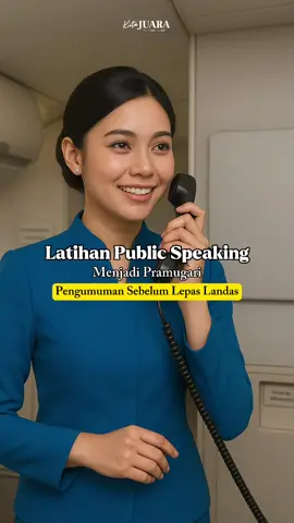 Kali ini kita bertugas jadi Pramugari dulu yuk, siapa yang cita-citanya pengen jadi Pramugari nih? #KitaJuara #KitaJuaraCoaching #PublicSpeaking