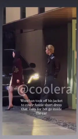 no words, just similar actions for take care of Annie noona. he's pullin' her in a world of boys, he's a gentleman  #annie #woochan #woonie #alldayproject #dayone 