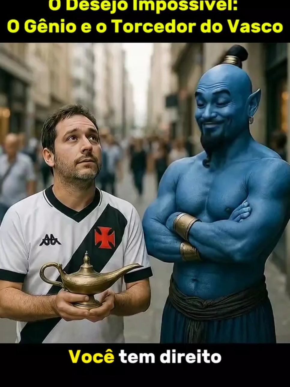 O Desejo Impossível: O Gênio e o Torcedor do Vasco ⚽🧞‍♂️ #meme #viral #ia #vasco 