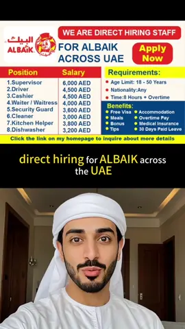 The ALBAik is urgently hiring #job #hiring #uae #searchjobs #cv 