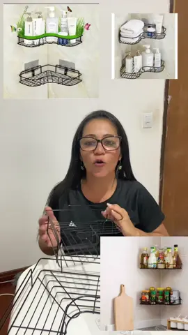 Kit 2 Prateleiras Suporte Com Alto Adesivos Para Parede Banheiro Cozinha lavanderia Shampoo #prateleira #prateleiraorganizadora #prateleirasuspensa #tiktokshop 