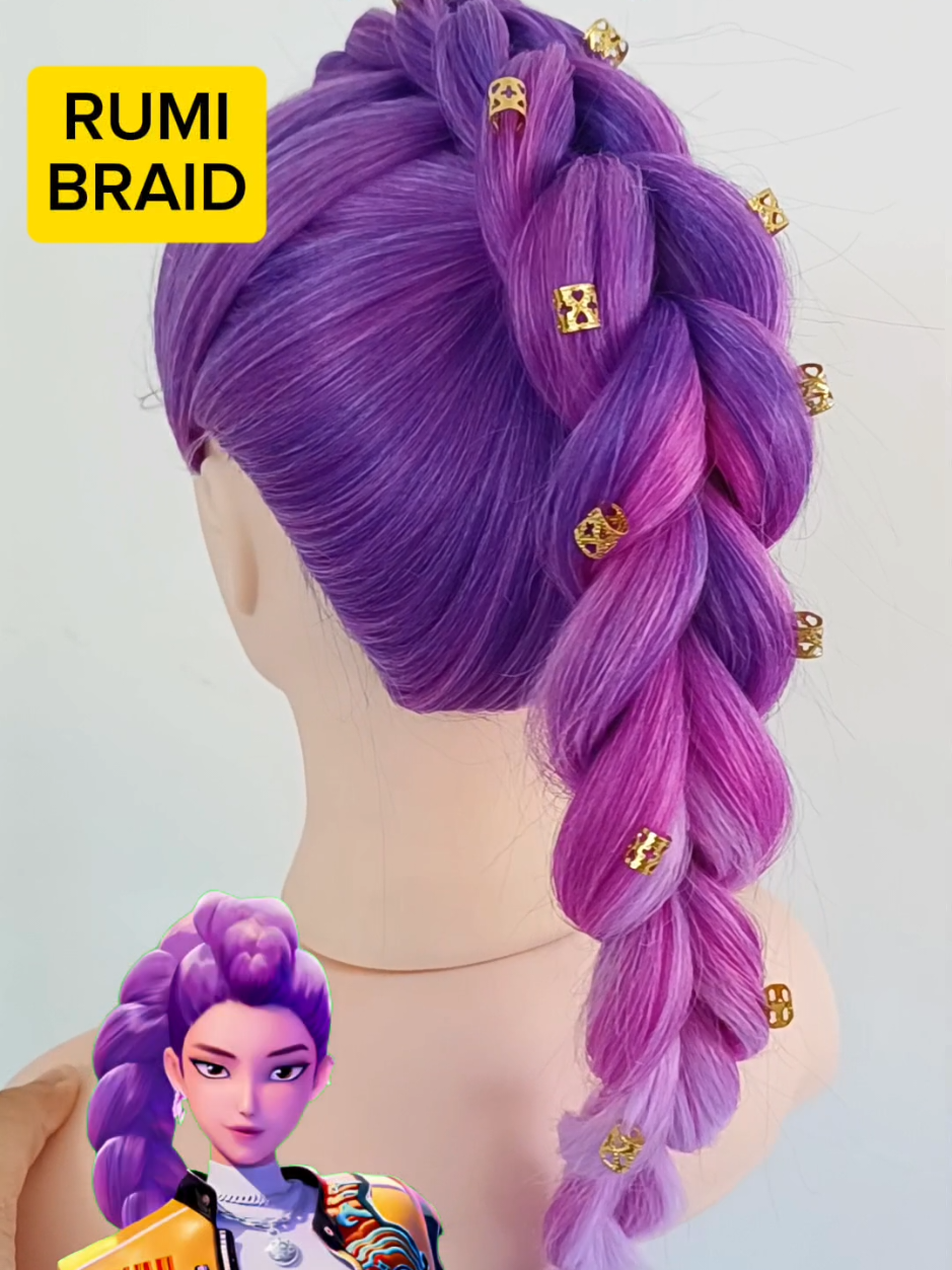 🔥 Rumi's hairstyle #hairstyles #curlyhair  #curlygirls  #kpopdemonhunters  #rumi