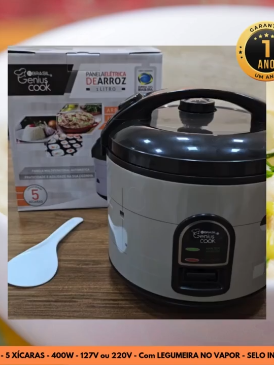 Panela Elétrica de Arroz 5 xícaras 1L - Com legumeira - Multifuncional - In Brasil https://s.shopee.com.br/9UrlaCH2P3