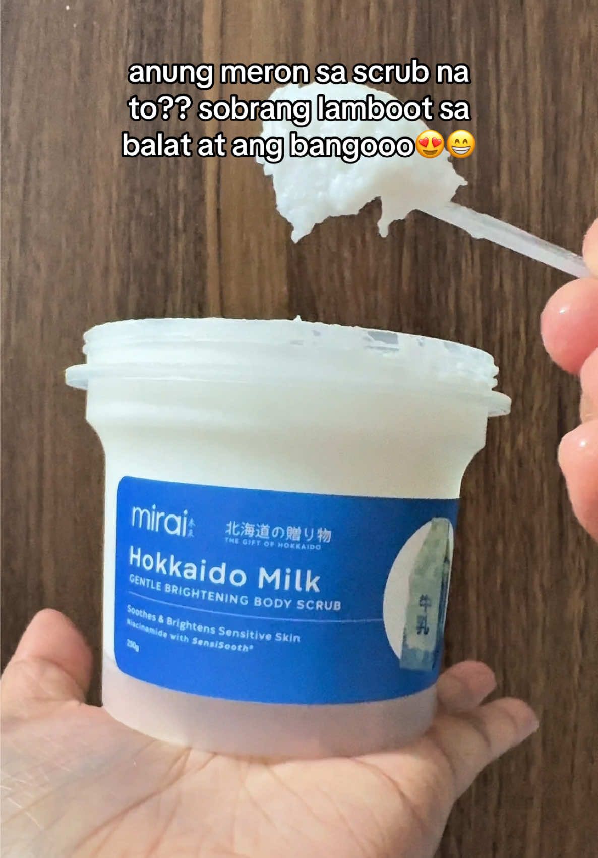 Naging cotton candy balat ko sa sobrang lamboot😭 #mirai #miraibodyscrub #bodyscrub #bodyscrubs 