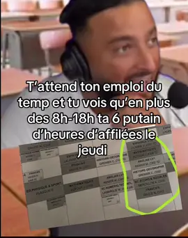 #lycée #pourtoi #rentrée #emploidutemps #immigréparisien 