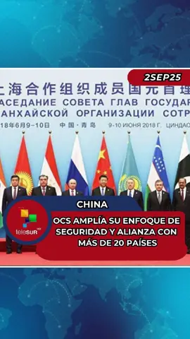 OCS amplía su enfoque de seguridad y alianza con más de 20 países En el marco de la reunión de líderes de países miembros de la Organización de Cooperación de Shanghái (OCS), mandatarios como Vladímir Putin, Xi Jinping, Masud Pezeshkian y Narendra Modi abogaron por el mantenimiento de la seguridad regional, la promoción del desarrollo común y la mejora del bienestar de las personas por parte del organismo. #teleSUR  #Actualidad  #China  #OCS  #parati 
