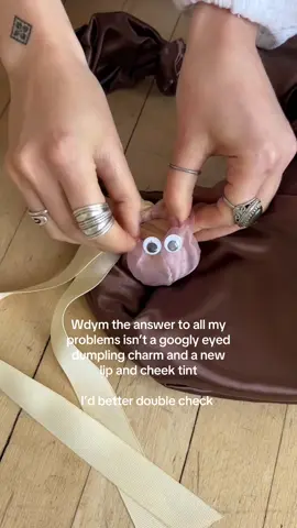Allegedly this won’t solve all my problems but I gotta check! Dumpling sprite from @Room Shop llc for our new lip and cheek tints #lipandcheektint #bagcharms #liptint #collab 