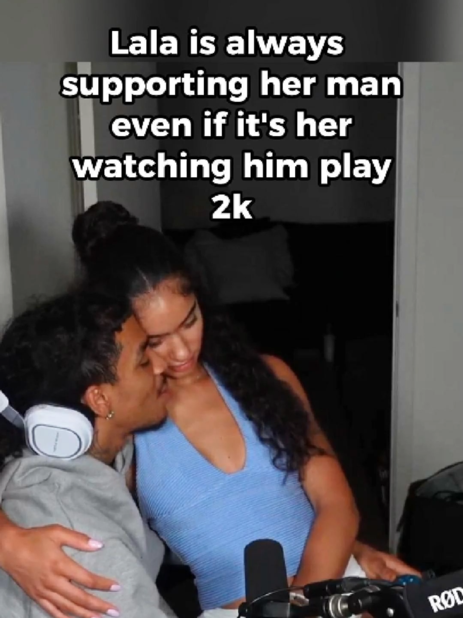 Lala Baptiste is always supporting her man Jaycincoo even if it's her watching him play 2k #jaycincoo #lalabaptiste @lalatheislandgal @jaycincoo