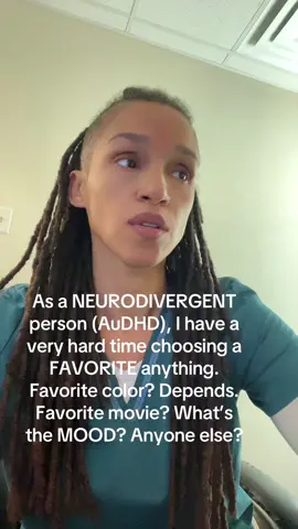 I hate answering that question. As a neurodivergent person, I don’t have just one favorite…my brain loves too many things in too many different ways to pick only one. Neurodivergent brains struggle to pick favorites because preferences shift with mood, details matter, and choices feel too permanent. #neurodivergent #adhd #audhd#autism #fyp