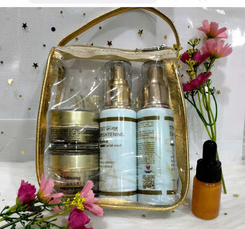 Set GLOW Mini Trial 5in1 + Serum Glow 10ML BPOM Perawatan Pelembab Wajah
