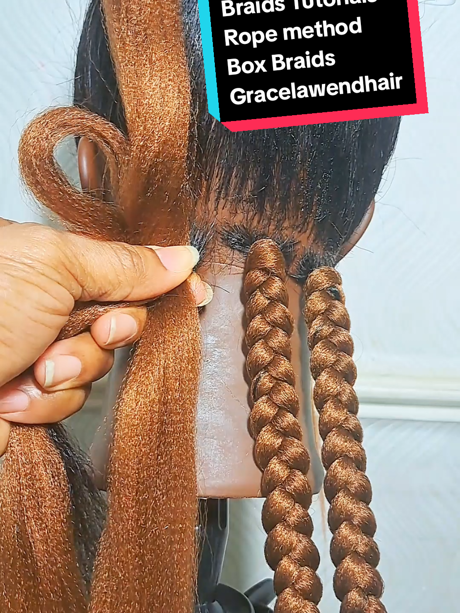 Braids Tutorials  Rope method  Box Braids  Gracelawendhair#Boxbraid #Gracelawendhair #braids #hairstyles 