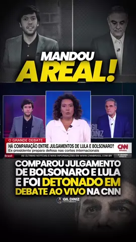 A cara do petista é impagável! A verdade DÓI muito para eles!  Análise perfeita e irrefutável de @boletimcoppolla sobre as diferenças no julgamento do Presidente Bolsonaro e do descondenado!