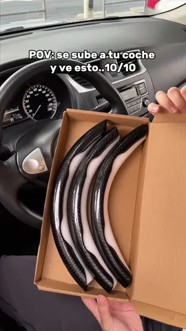 Say Goodbye to Slippery Wheel.👋#caraccessories #steeringwheelcover #carbonfiber #vinyl #tiktokshoplabordaysale 
