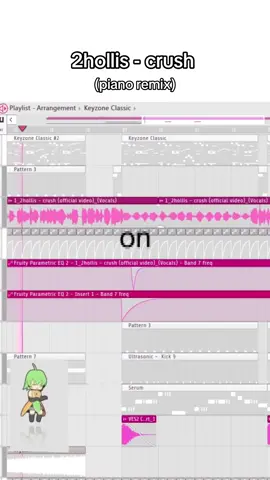 2hollis - crush remix kawaiihollis cutehollis #2hollis #janeremover #releasecutpiano #hyperpop #flstudio 