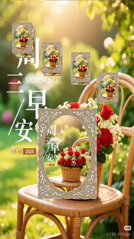 ☀️周三早安 🌻晨光漫过窗台， 新的一天已加载完毕， 早安，愿你今日所求皆如愿。 	 🌻把烦恼留在昨夜， 带着清爽的风开启清晨， 一起奔赴今日的精彩。 	 🌻早安！新的一天， 从给自己一个微笑开始， 好运会悄悄降临。 	 🌻窗外的鸟鸣是早安的序曲， 愿你带着这份灵动， 度过充实的一天。 	 🌻不必匆忙， 慢慢感受清晨的美好， 今天也是值得期待的一天。 	 🌻阳光正好，微风不燥， 新的一天，愿你被世界温柔以待， 早安，新的一天！ 	 🌻告别昨夜的疲惫， 以全新的状态迎接清晨， 努力的你最耀眼。 	 🌻今日份元气已送达， 愿你带着热情， 把日子过成自己喜欢的样子