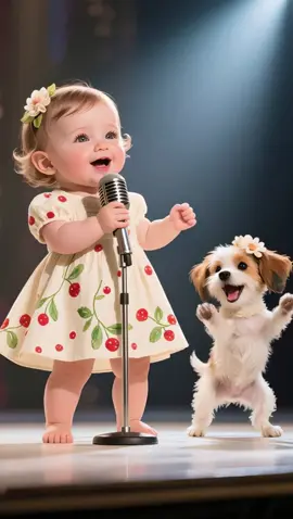 🎤🎤💃💃 #cutebaby #singing #tiktok #apt #APT 
