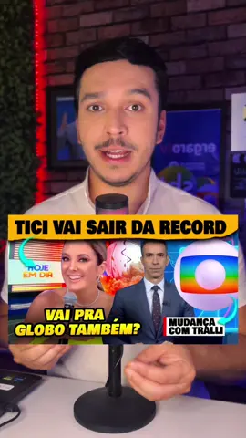 Ticiane Pinheiro pode deixar a Record com a promoção de César Tralli como substituto de William Bonner no Jornal Nacional. Tralli terá que morar no Rio de Janeiro e consequentemente levar sua família junto, o que envolve Ticiane. O problema é que ela é apresentadora do Hoje em Dia, da Record, programa gravado exclusivamente em São Paulo. #CesarTralli #TicianePinheiro #Globo #Record 