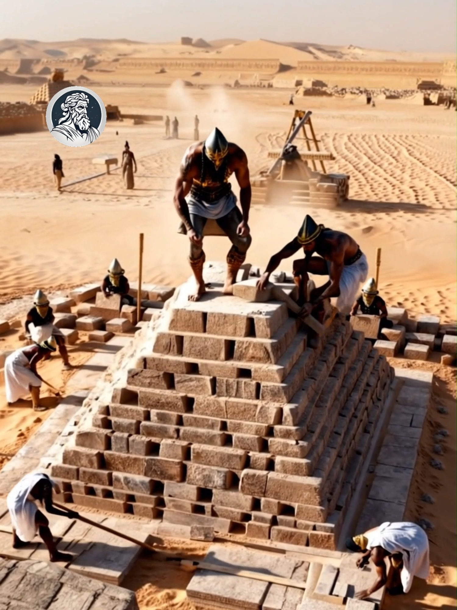 HOW THE PYRAMIDS WERE MADE #cadamitologia #ai #giants #desert #egypt #pyramids #alien #fyp