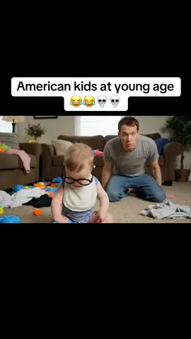 American kids at young age 😂 | please leave a follow for more | #xyzabc #pleasegoviral #talkingbaby #funnytiktok #ai 