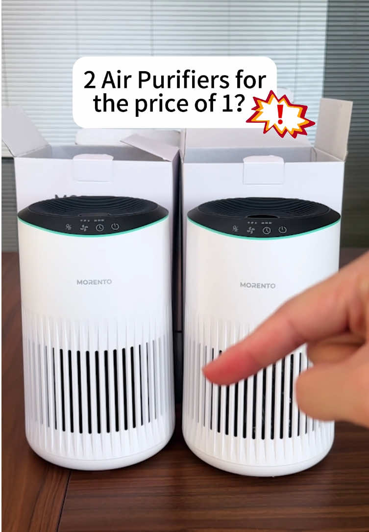 2 Air Purifiers for the price of 1?💥#airpurifier #technology #sale #homedecor #freshair #CleanTok #Lifestyle #fyp 