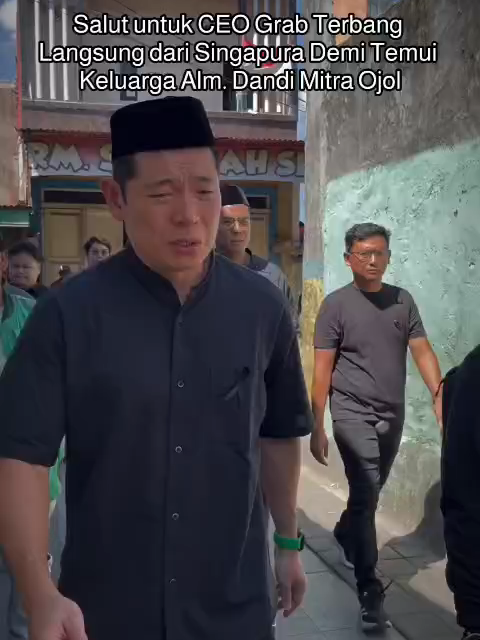 Salut untuk CEO Grab Terbang langsung dari Singapura demi temui keluarga Alm. Dandi mitra ojol #OJOL #GRAB #aksidamai #fyp #masukberanda