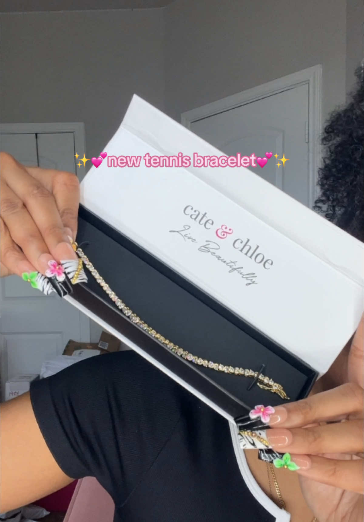 Love my pieces from @Cate & Chloe  I need more and you do too 😝 #cateandchloe #goldjewelry #tennisbracelet #braceletstacks  #tiktokshopcreatorpicks 