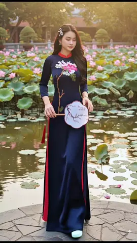 Áo dài nữ thêu hoa mẫu đơn lụa,áo dài Tết #aodailua #aodaitruyenthong #aodaitet #tet #aodai 
