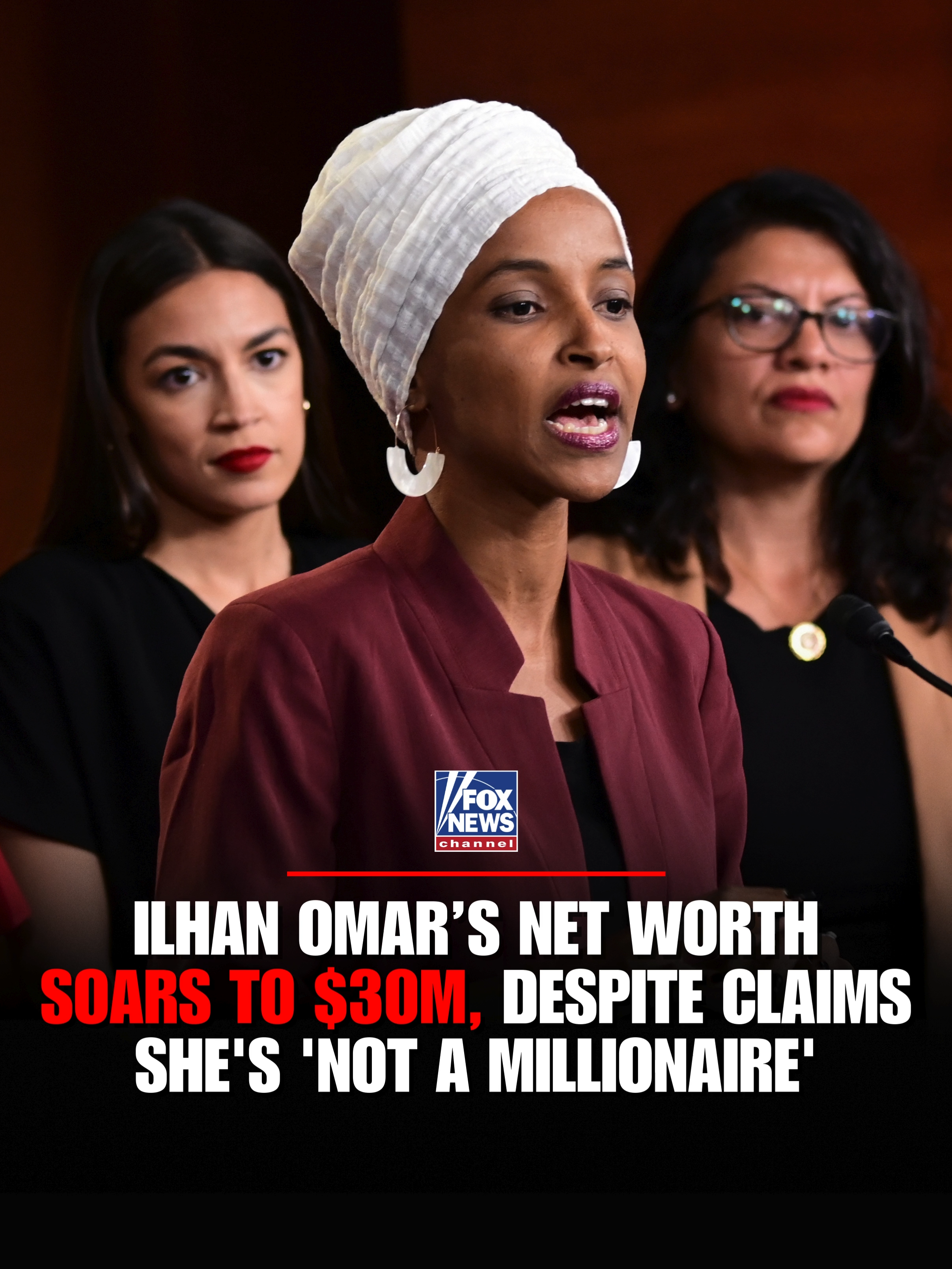 'I AM NOT A MILLIONAIRE': Financial filing shows Rep. Ilhan Omar’s net worth soaring to $30M — a 3,500% increase since last year — despite her earlier dismissal of millionaire claims as “ridiculous.”
