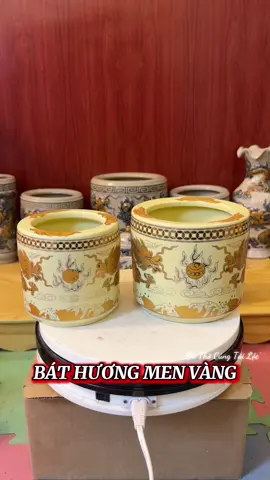 Bát hương men vàng gốm sứ Bát Tràng #bathuong #dothocungtailoc #dothothantai #dothogiatien 