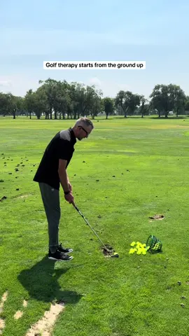 Golf therapy starts from the ground up 👣⛳️ A little weight shift, a bucket of balls, and barefoot shoes can turn a rough morning into the best practice session. Not just a swing—this is stress relief, balance, and golf all in one. #creatorsearchinsights 