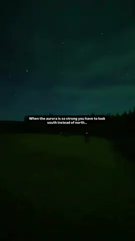 The northern lights were so strong that we needed to look south instead of north