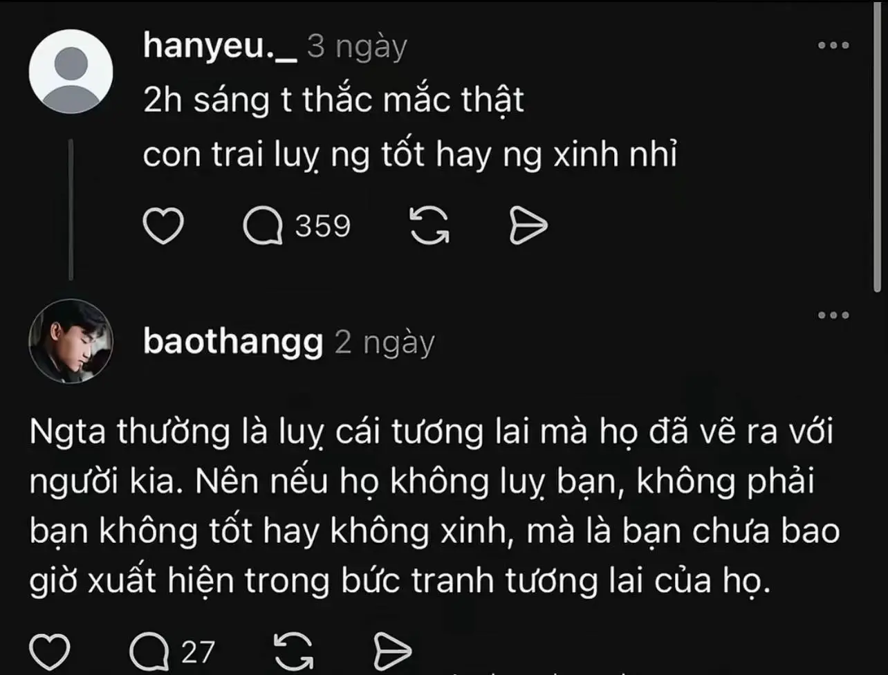 Không hối hận vì đã chọn nhầm chuyến xe, chỉ hối tiếc vì chuyến xe đó dở dang không đi đến cùng 🍂