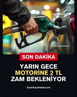 Motorine 2 TL Zam Beklentisi ⛽️ 4 Eylül 2025 Perşembe günü saat 00.01’den itibaren geçerli olmak üzere motorin fiyatlarına 2 TL zam gelmesi öngörülüyor. Akaryakıt sektöründeki gelişmeleri aktaran Petrosapp, bu artışın pompaya yansımasının beklendiğini duyurdu. Paylaşılan bilgi, kamu yararı gözetilerek, uluslararası piyasalardaki ürün fiyatlarının son günlerdeki ortalamaları dikkate alınarak hesaplanmıştır. Bu bildirim tamamen beklentiye dayalı olup tahmin niteliği taşımaktadır; yanıltma, aldatma veya farklı bir amaç barındırmamaktadır. #sarıkayahaber #sarıkaya #yozgat #sorgun #boğazlıyan   