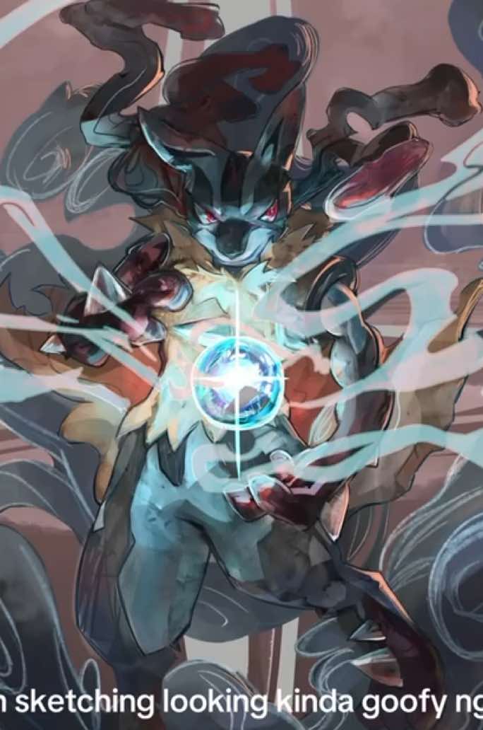 Drawing skill 0 #lucario #pokemon #artprocess #arttimelapse #pokemonart 