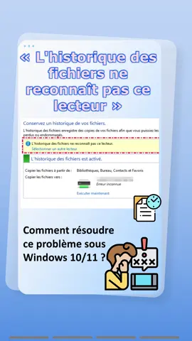 💥 Windows 10/11 : l’« Historique des fichiers » ne reconnaît pas votre lecteur ? Découvrez la solution ! Vous rencontrez le message « Historique des fichiers ne peut pas reconnaître ce lecteur » sur Windows 10 ou 11 ? 😱 Pas de panique ! Avec MyRecover, vous pouvez récupérer vos fichiers facilement et rapidement, même si votre disque ou lecteur pose problème. ✅ Simple à utiliser : quelques clics suffisent pour lancer la récupération. ✅ Taux de réussite élevé : récupérez vos documents, photos et vidéos sans stress. ✅ Gratuit : testez-le sans dépenser un centime ! Ne laissez pas vos fichiers disparaître. Essayez MyRecover maintenant et récupérez vos données en toute sécurité ! 💾 #myrecover #récupérationrapide #récupérationdonnées #windows11 #historiquedesfichiers #problèmewindows #disquedur #logicielgratuit #astuceinformatique #porteusb #pourtoi 