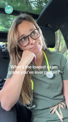 Pretty sure mine was a 52 in Fundamentals class…..🙃🫢🙈😬 #nursingschool #examgrade #nurseinthemaking #studying #studentnurse