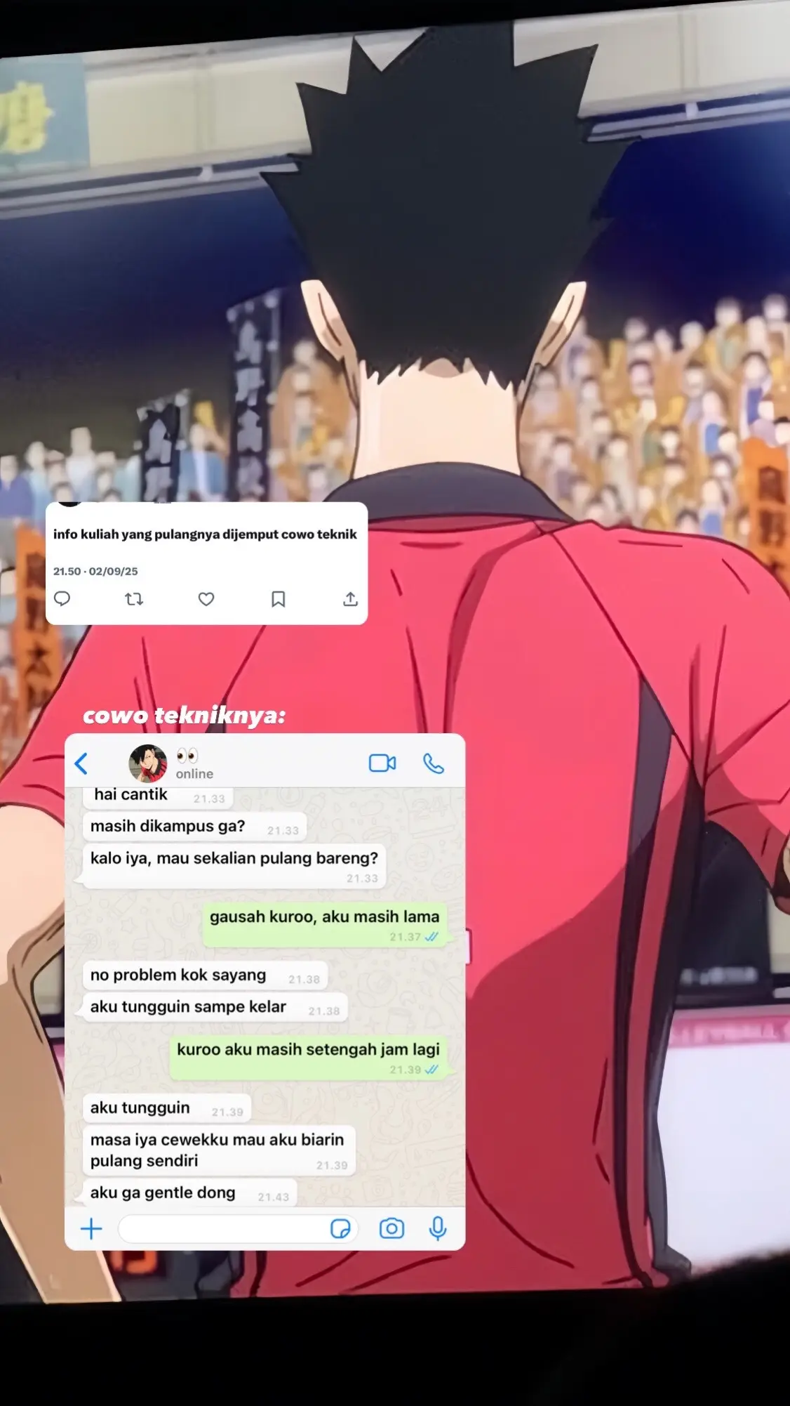kalo anak tekniknya kaya gini, trusted ga? 😋 #pov #kuroo #haikyuu 