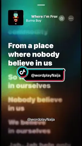 Where I'm from by Burna Boy #deeplines #everyone #lyrics_songs #lyricsvideo #FYP #foryou #viral 