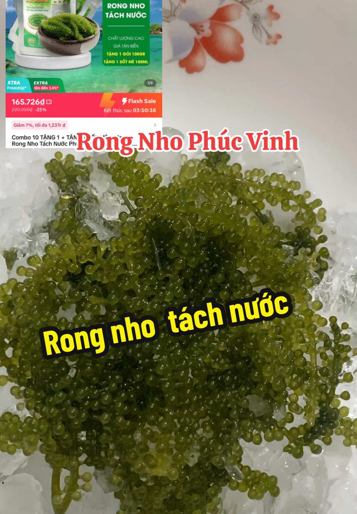 Rong nho đang sa.le mấy chế tham khảo nhé#rongnho #rongnhophucvinh #rongnhotachnuoc #healthy#hienvt03 #thinhhanh 