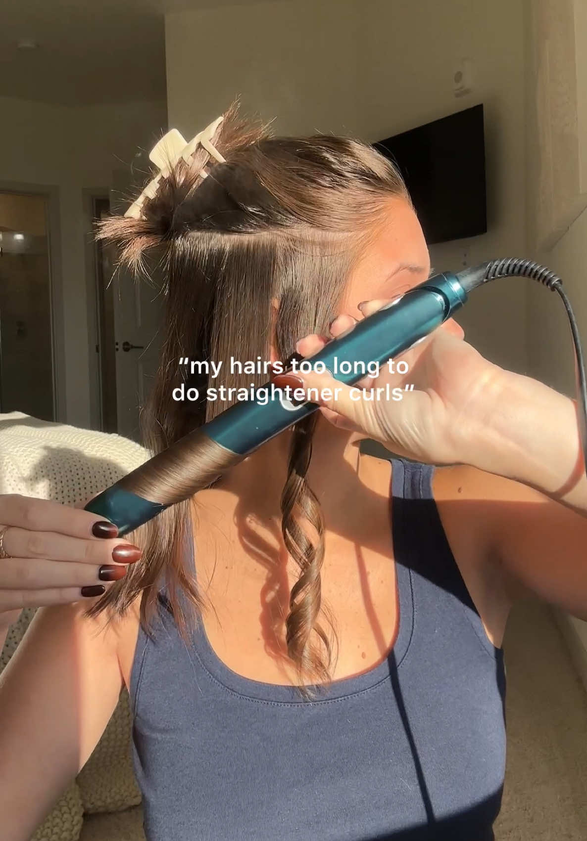 can confirm straightener curls age well🤭 I have done straightener curls on my shortest hair and longest. It really is the one style that sticks with you through ever hair day  #straightenercurls #haircurlingtutorial #howtocurlshorthair #howtocurllonghair #timelesshairstyle 