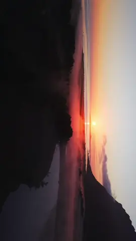 Senja offers both fog and sunset at the same time. This is one of my favorites🥹  #drone #dronevideo #norway #sunset #drones 