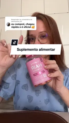 Respondendo a @jhennysilva_20  Meu suplemento favorito! #tiktokshop #gummyhair #suplementoalimentar #cabelo #unha 