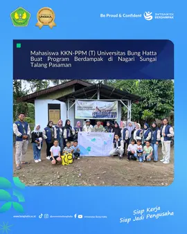 Sebanyak 30 mahasiswa Universitas Bung Hatta dari berbagai program studi resmi menuntaskan program Kuliah Kerja Nyata Pengabdian kepada Masyarakat (KKN PPM) Tematik di Nagari Sungai Talang, Kecamatan Sungai Aur, Kabupaten Pasaman Barat. Acara pelepasan dan penyerahan hasil karya dilaksanakan dengan khidmat dan penuh apresiasi dari pemerintah nagari serta masyarakat setempat setelah sebulan lamanya mahasiswa mengabdi dan berinteraksi. Pelepasan peserta dilakukan oleh Sekretaris Wali Nagari Sungai Talang, Ade Afrimal, yang turut memberikan apresiasi atas kontribusi nyata mahasiswa selama berada di nagari tersebut. Pada kesempatan itu, mahasiswa menyerahkan sejumlah hasil karya dari program yang berdampak, salah satunya Peta Administrasi Nagari Sungai Talang. Nagari Sungai Talang merupakan salah satu wilayah di Pasaman Barat yang memiliki potensi luar biasa untuk dikembangkan. Nagari ini memiliki luas sekitar 1.500 hektare dengan jumlah penduduk lebih dari 3.500 jiwa. Penduduk tersebar di tiga jorong, yaitu Jorong Sungai Talang, Jorong Sungai Talang Timur, dan Jorong Padang Belimbing. Dengan potensi wilayah yang besar, data administrasi yang akurat menjadi kebutuhan penting untuk mendukung perencanaan pembangunan nagari. Selama menjalankan program KKN, mahasiswa tidak hanya membuat peta dan mendata jumlah penduduk di masing-masing jorong, tetapi juga memberikan kontribusi dalam perencanaan desain infrastruktur estetika. Salah satu karya menarik adalah desain gapura pintu masuk kawasan pesisir Jorong Padang Belimbing. Desain gapura tersebut mengusung konsep simbol lokal, yakni mengambil inspirasi dari pohon sawit dan pohon belimbing, yang menjadi ciri khas daerah tersebut. Desain dirancang dalam bentuk bangunan beton dengan dua model berbeda, sehingga memberikan identitas visual baru bagi kawasan tersebut dan diharapkan dapat memperkuat daya tarik Nagari Sungai Talang, terutama sebagai destinasi wisata berbasis potensi lokal. Sekretaris Wali Nagari Sungai Talang, Ade Afrimal, mengucapkan terima kasih atas kehadiran mahasiswa Universitas Bung Hatta yang telah memberikan banyak kontribusi bagi nagari. 