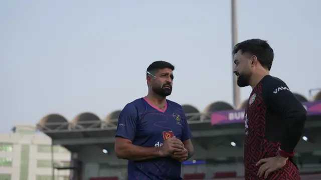 discussion time with Afghanistan team captain Rashid Khan #growmyaccount #asifkhanlala #uae🇦🇪 #afgvsuae #uaecricket 