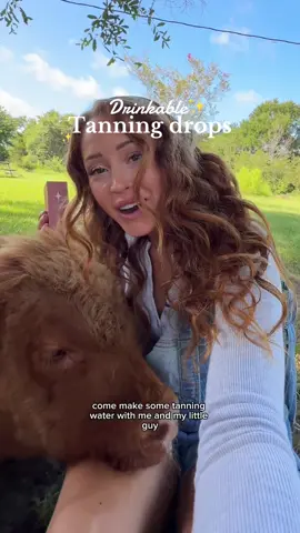 DRINKABLE TAN🤯 I’ll follow back up in a few weeks to see if it actually worked!!🤞🏼 #sorelle #tanningdrops 