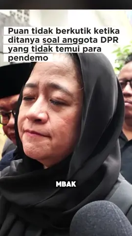 Ketua DPR, Puan Maharani enggan menjawab alasan anggota dewan tak menemui massa dalam aksi 