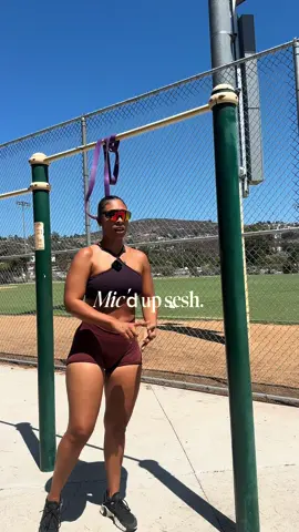 Mic’d up sesh in 90degree weather ☀️💪🏽 I figured I could tan, workout and sauna all at the same time. @Gymshark @PRIME 